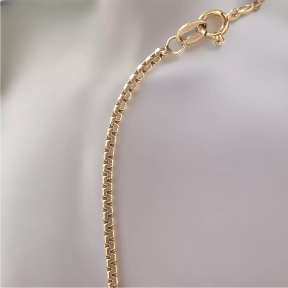 Estate Vintage 14K Real Solid Yellow Gold C Cobra Link Chain Bracelet 7” - Picture 4 of 12